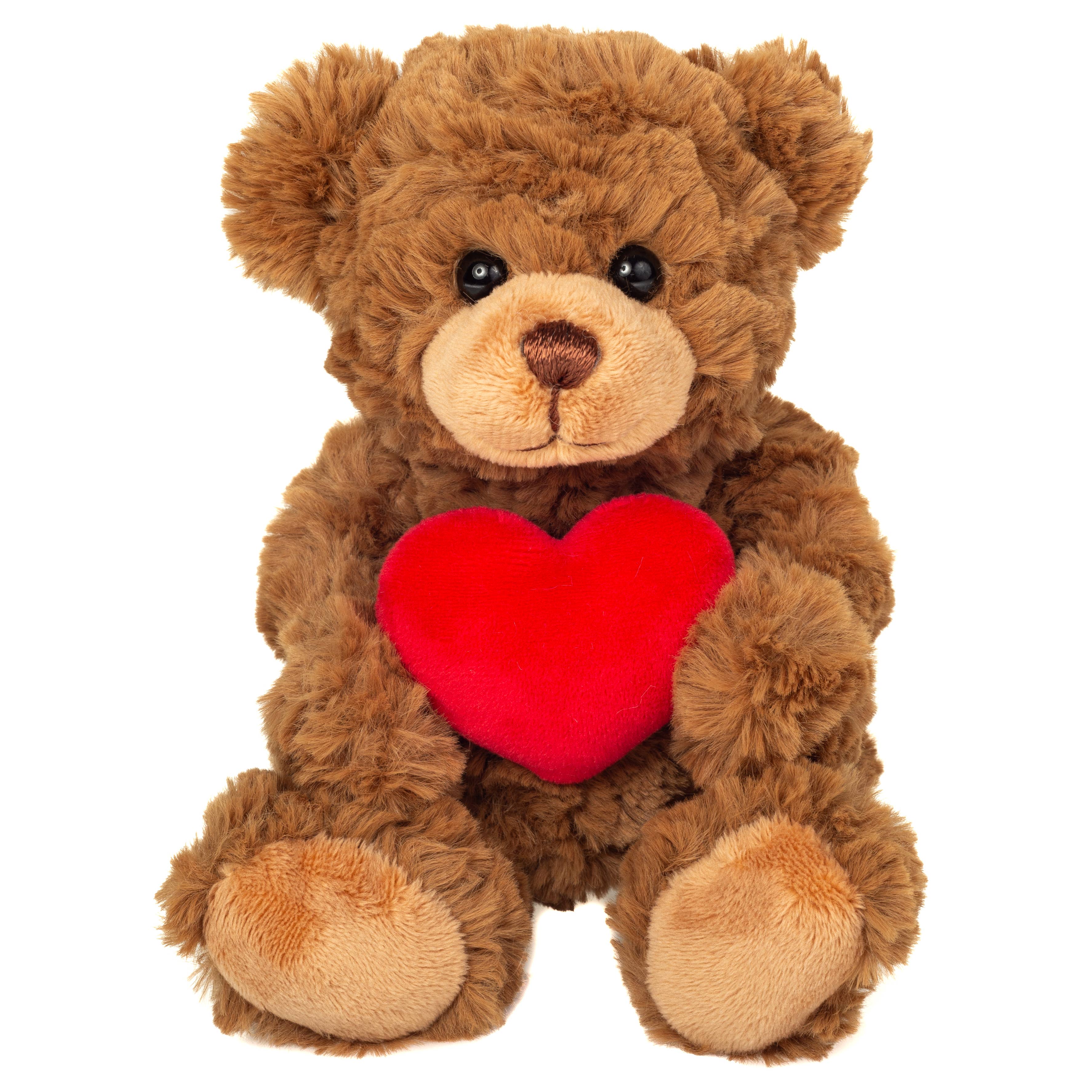 Teddy med hjerte brun 20 cm - Plyslegetøj - Stofdyr
