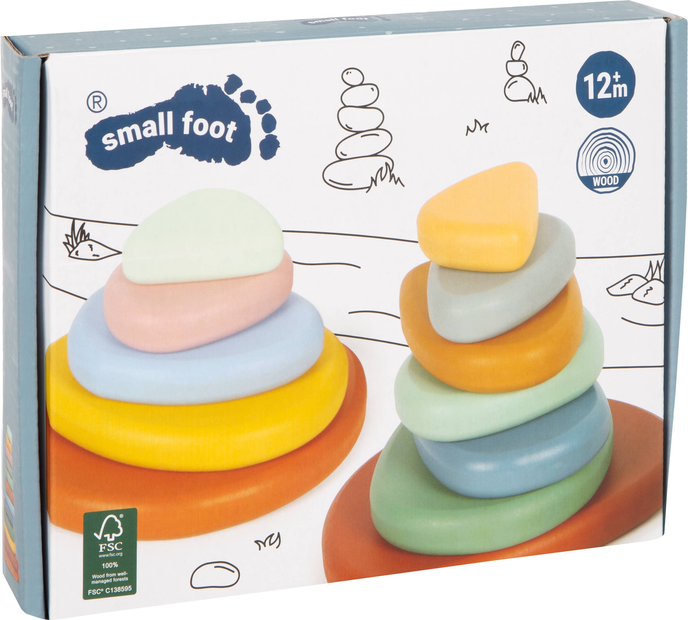 Montessori balanceleg flodsten FSC 100% | Træ