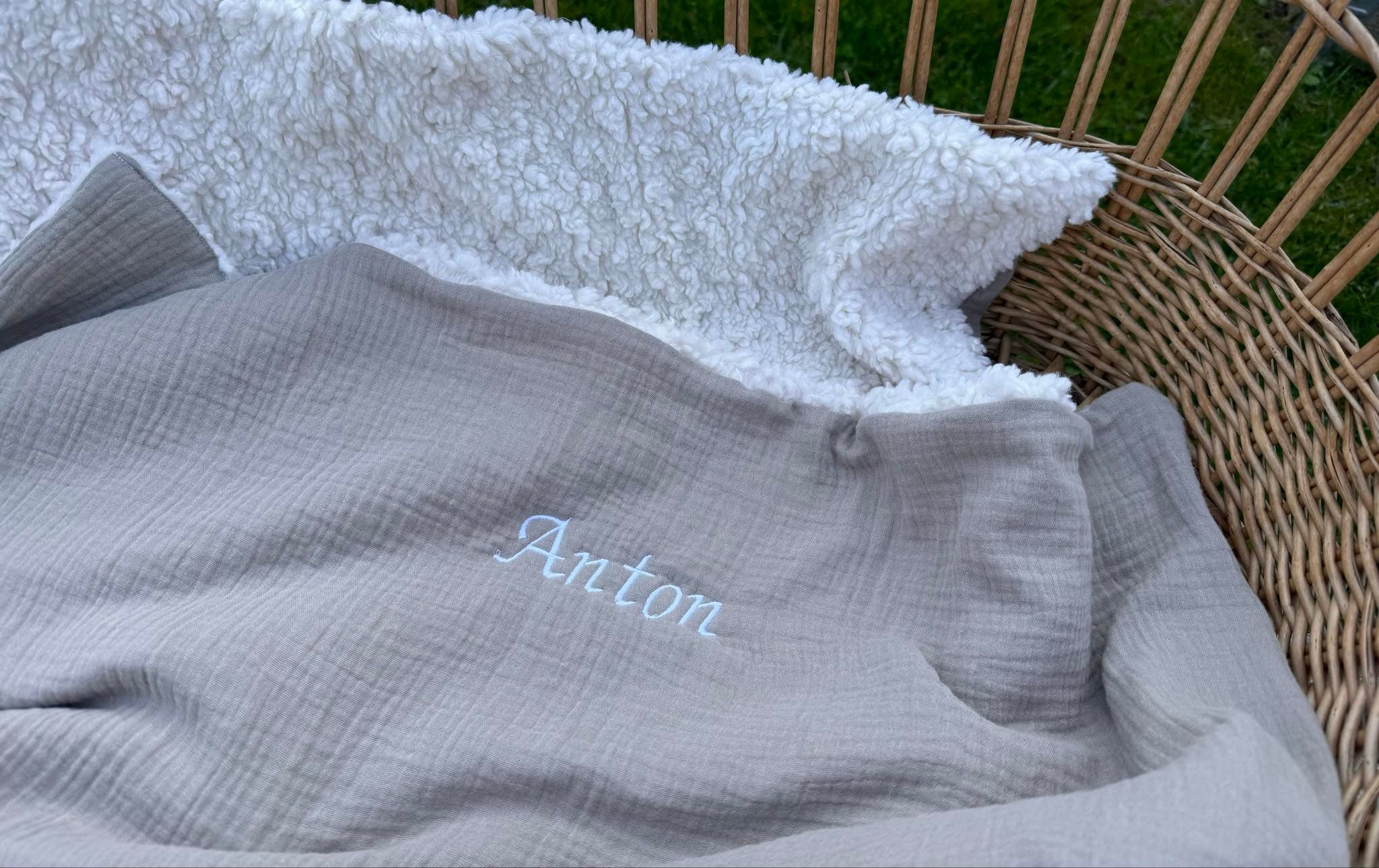 Teddy tæppe med navn