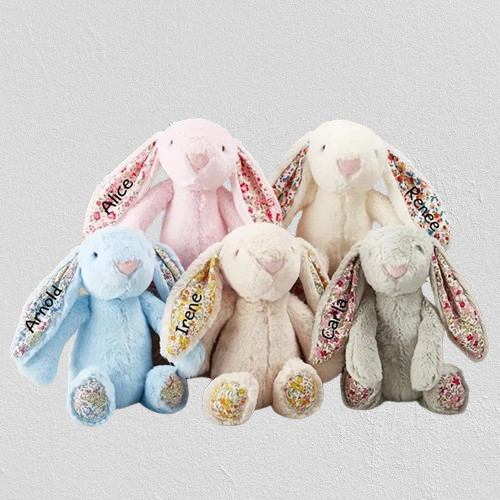 Annie & Charles® Bunny Flower plys legetøj: Lyserød - Alice