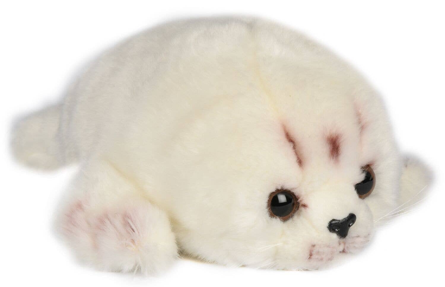 Hvid hvalrosunge - 33 cm lang - krammedyr/plush legetøj