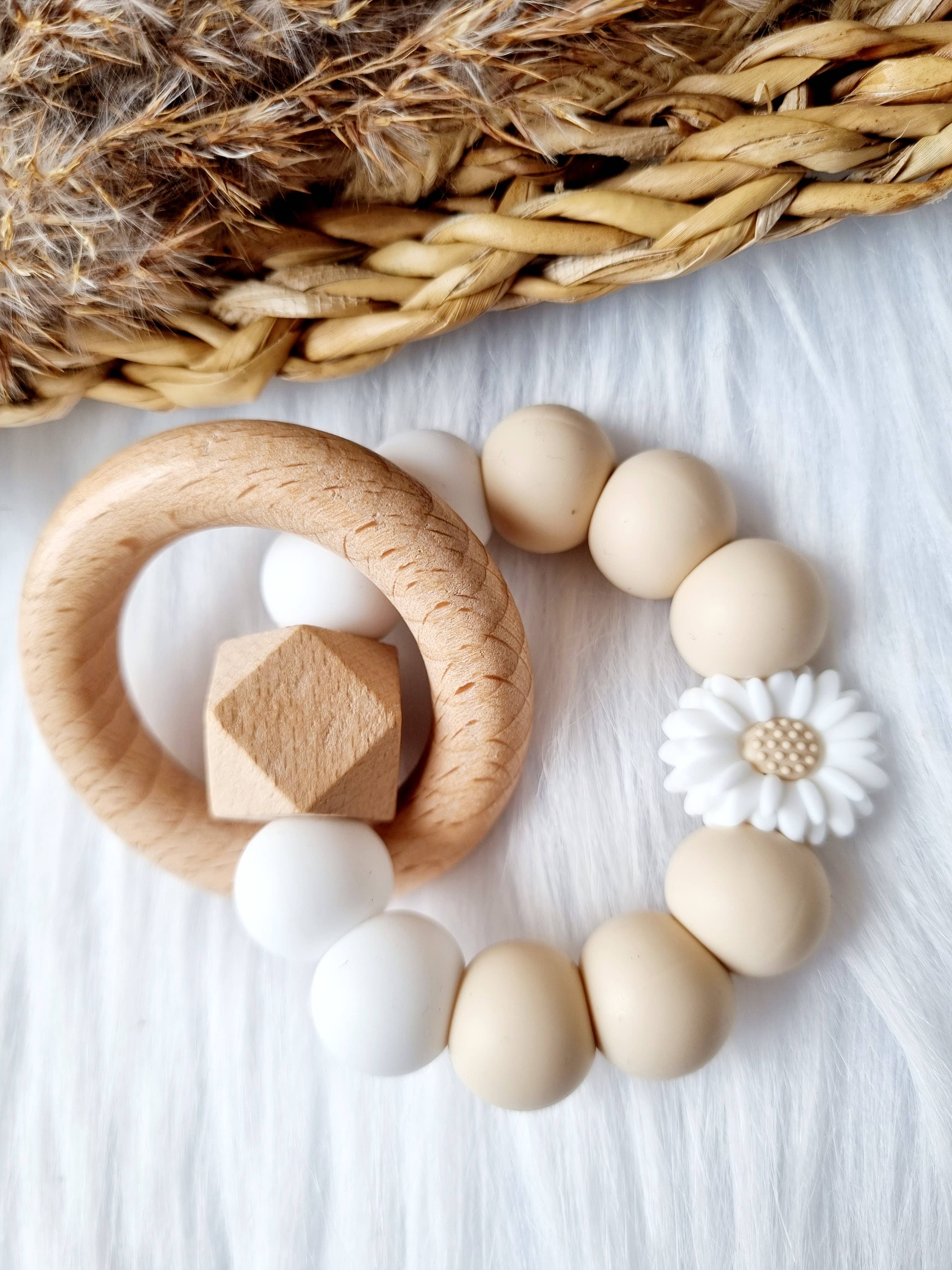 Bidering Daisy hvid, beige