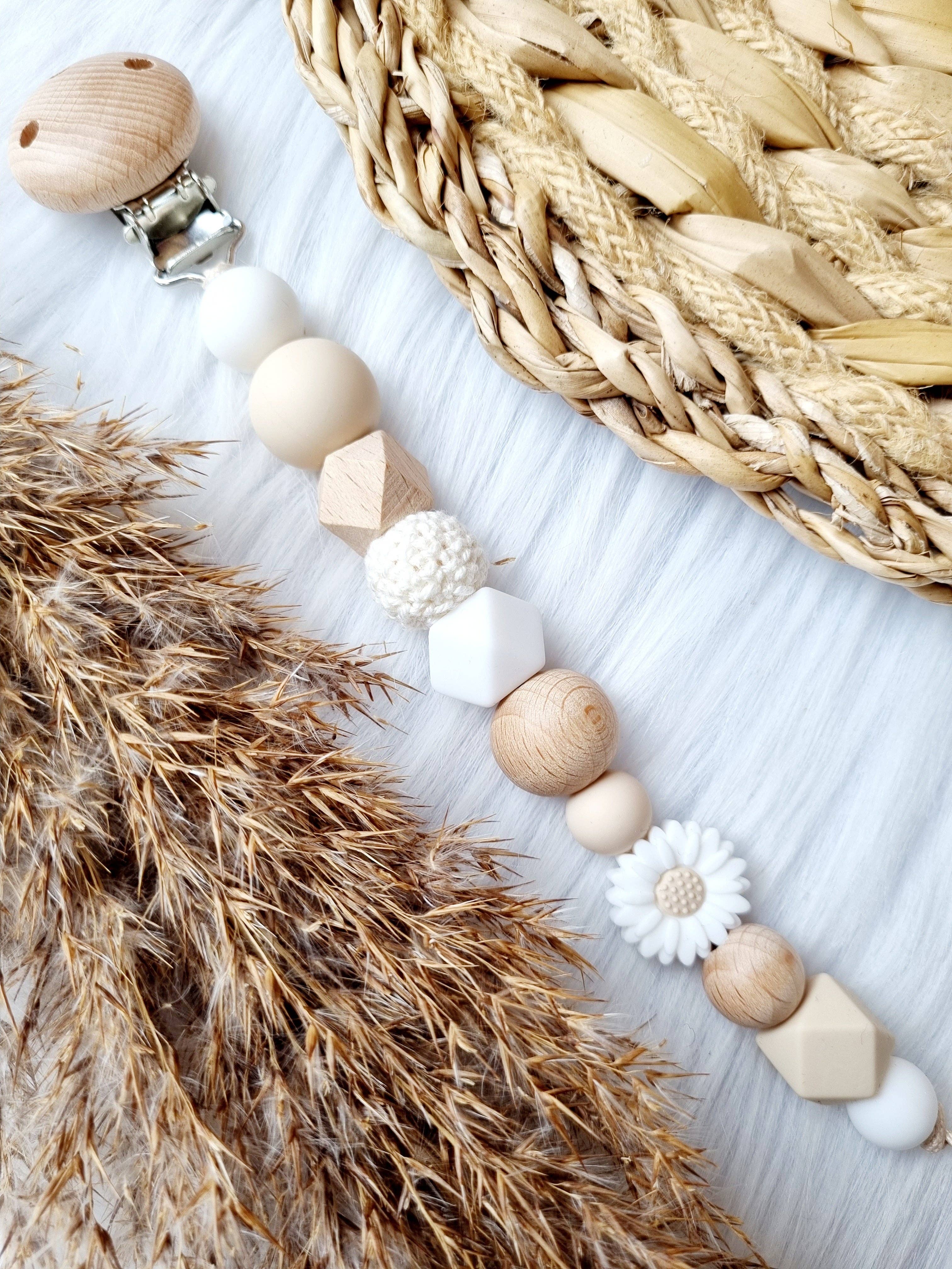 Speenkoord Daisy hvid, beige