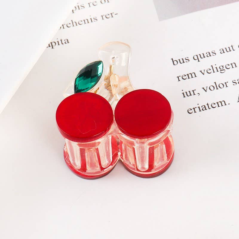 CHERRY DESIGNET HÅRKLOKLIP | 40H983: Rød