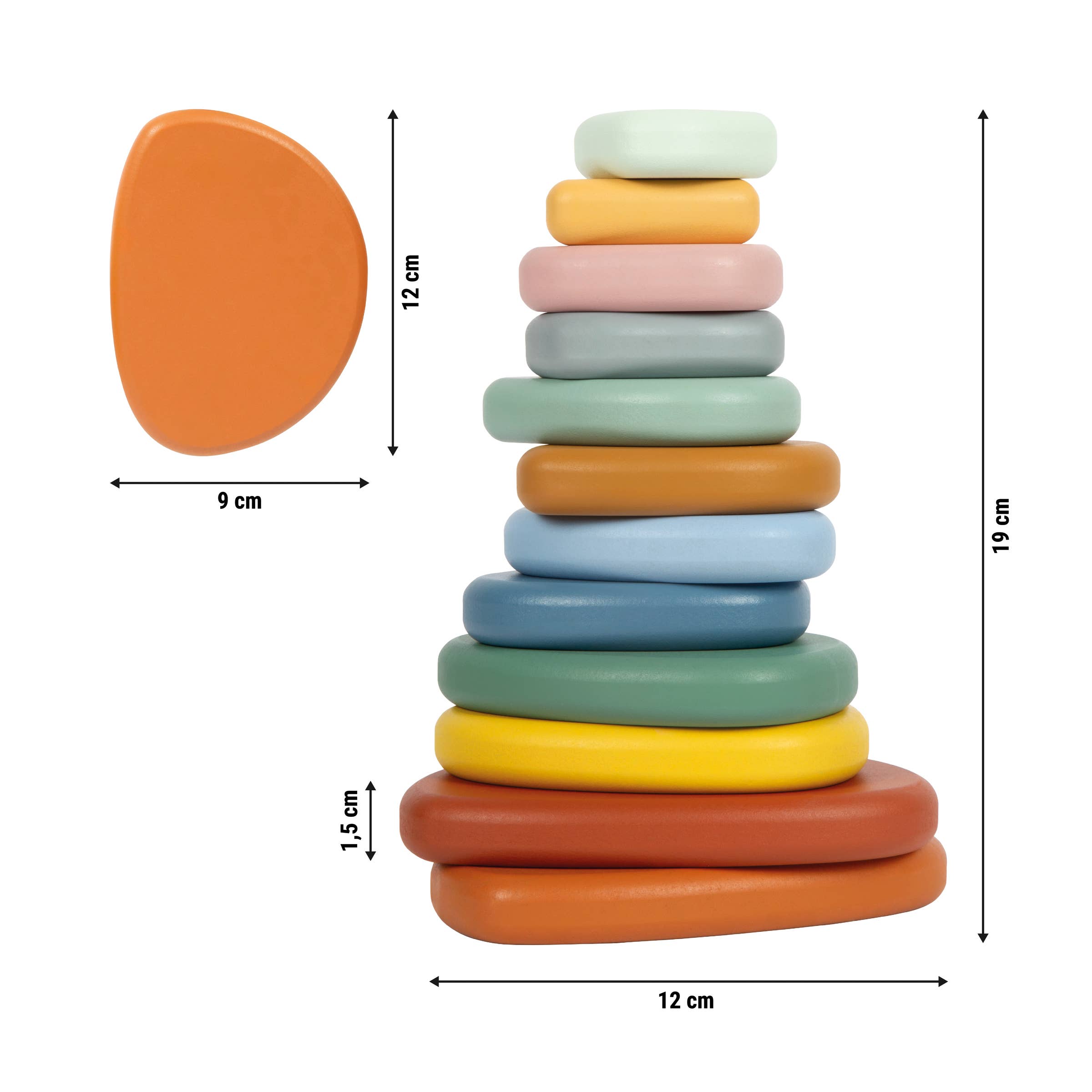 Montessori balanceleg flodsten FSC 100% | Træ