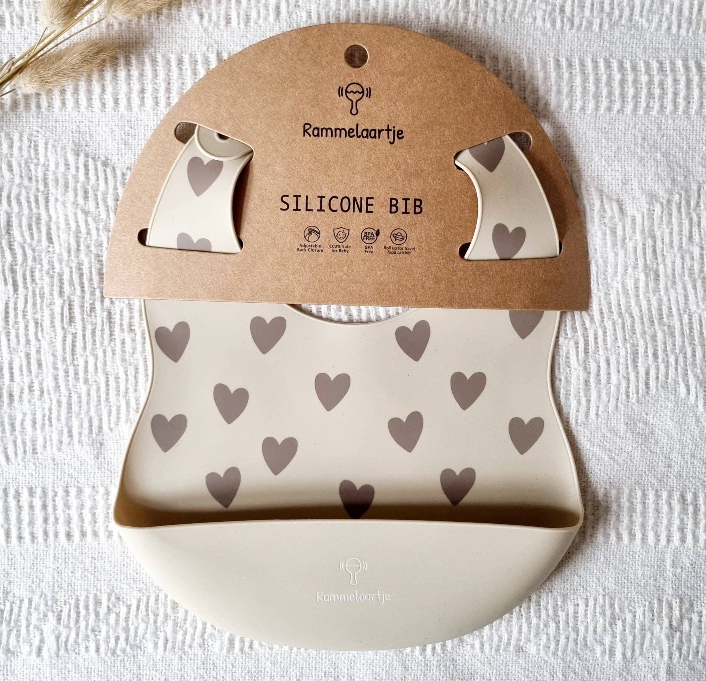 Silikone plade med Hearts bakke - Beige