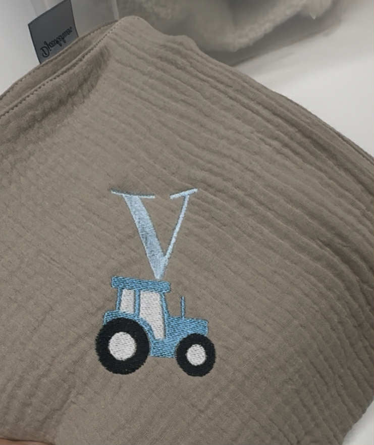 Håndklæde med broderi