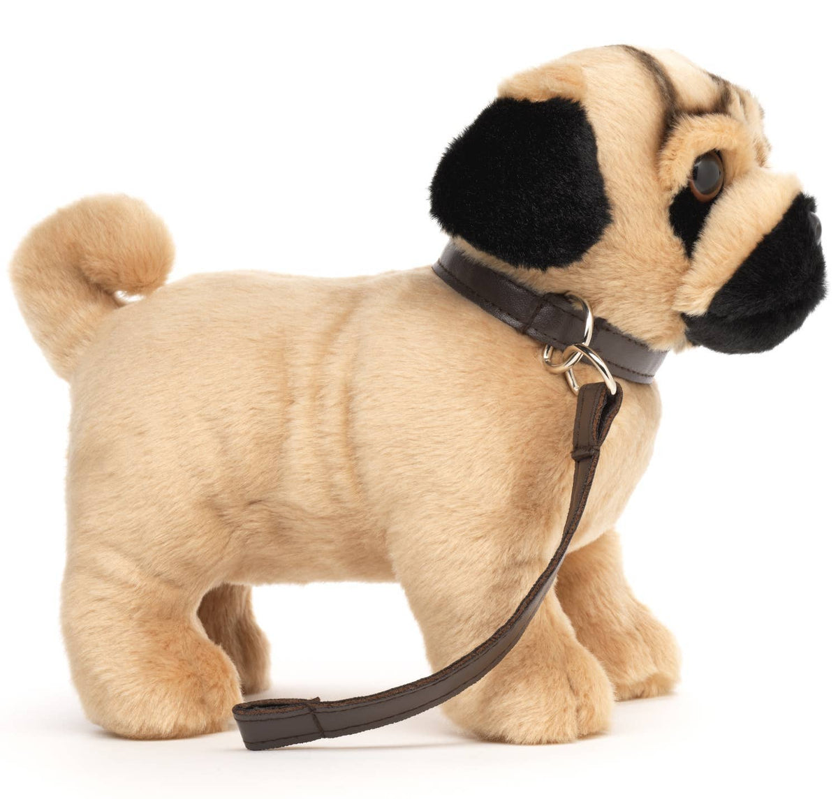 Mops (med snor) - 26 cm - 'Uni-Toys Eco-Line' - plysdyr