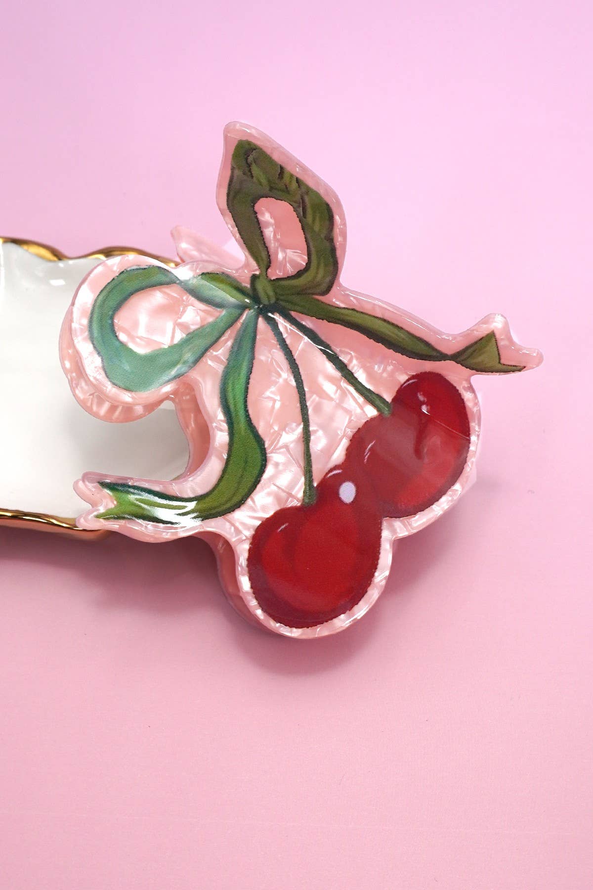 CHERRY HÅRKLO KLIPS | 40H966: GRØN SLØJFE