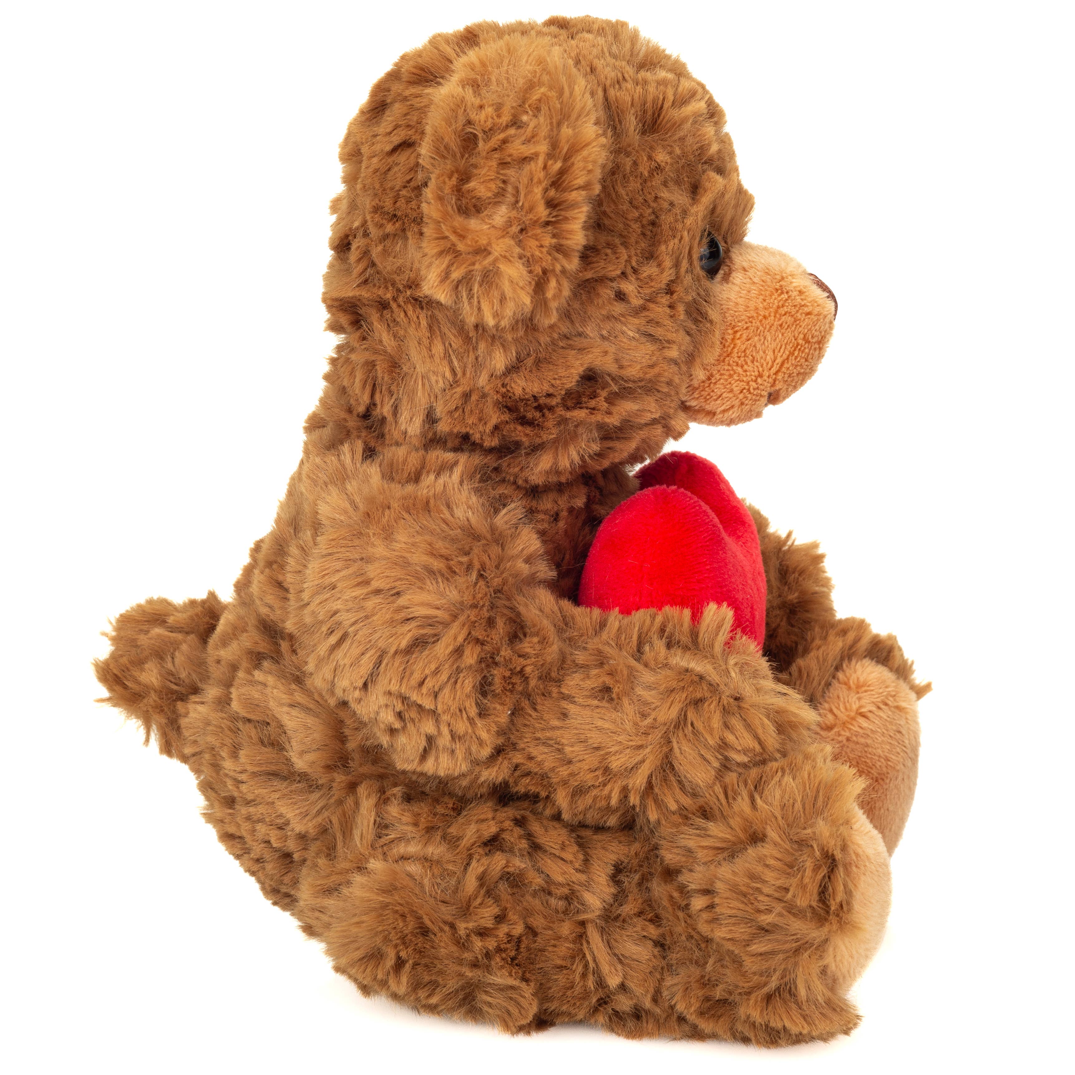 Teddy med hjerte brun 20 cm - Plyslegetøj - Stofdyr