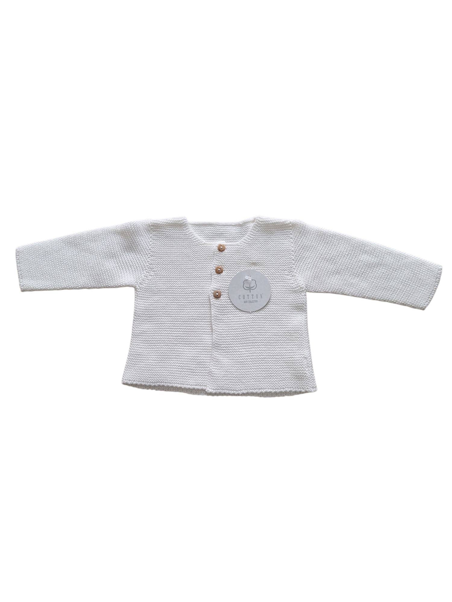 1032 babyjakke i 100 % bomuld: Perle / 3/6 måneder