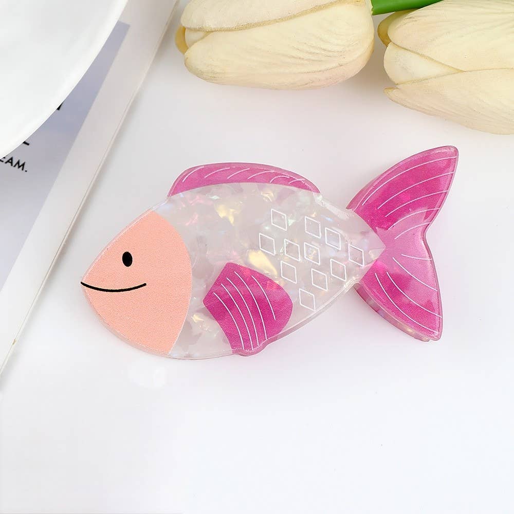 JUMBO LIVLIG OCEAN HAVFISK HÅRKLO KLIPS | 40H987: OFF WHITE