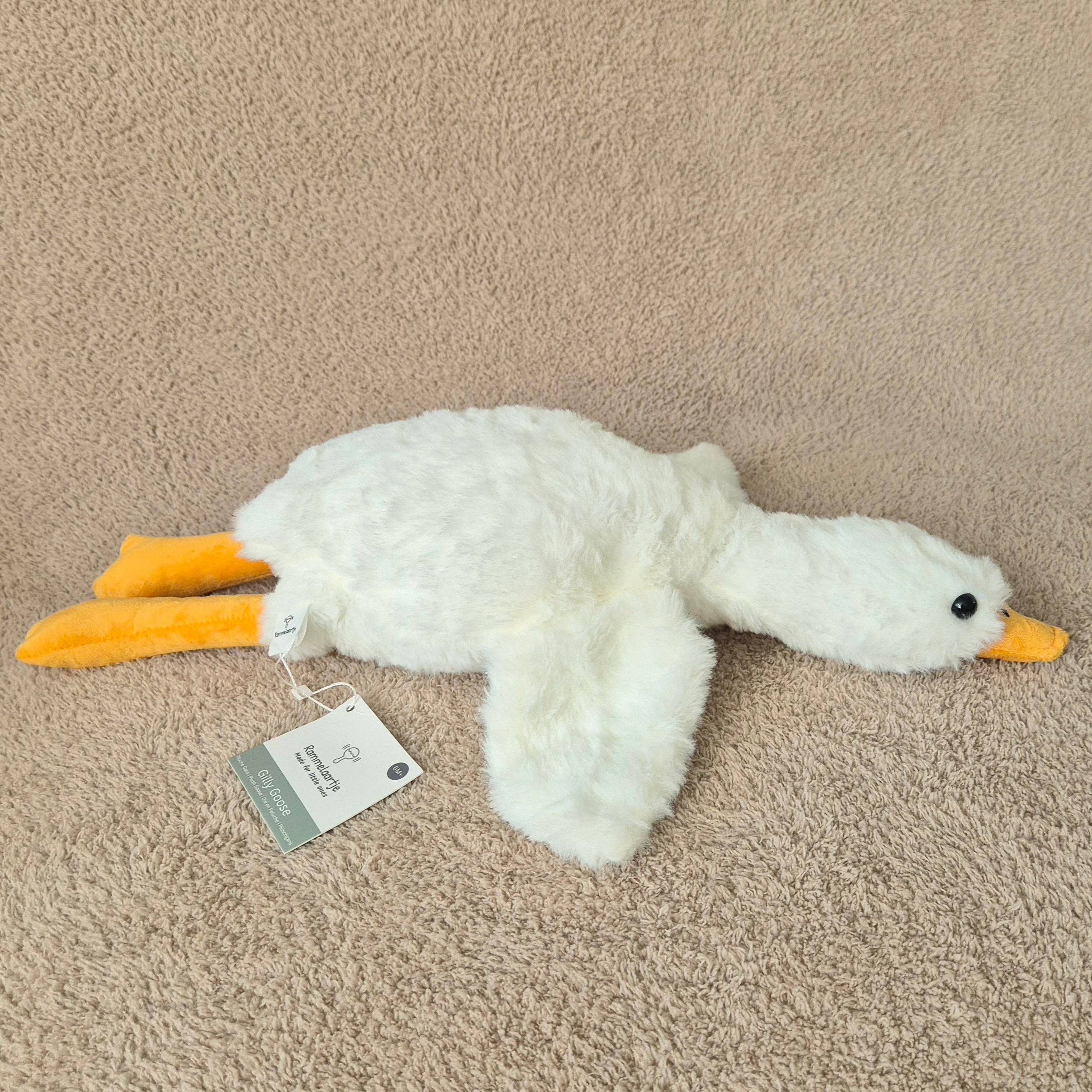 Gilly Goose Stor Krammedyr – XXL Krammegås 90 cm | Blødt Babykrammedyr