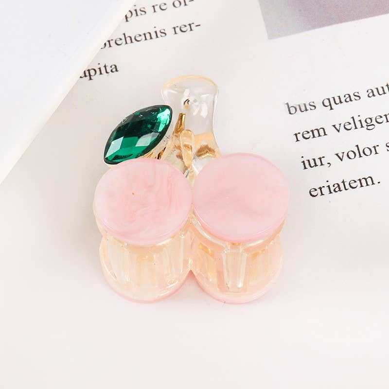 CHERRY DESIGNET HÅRKLOKLIP | 40H983: Lyserød