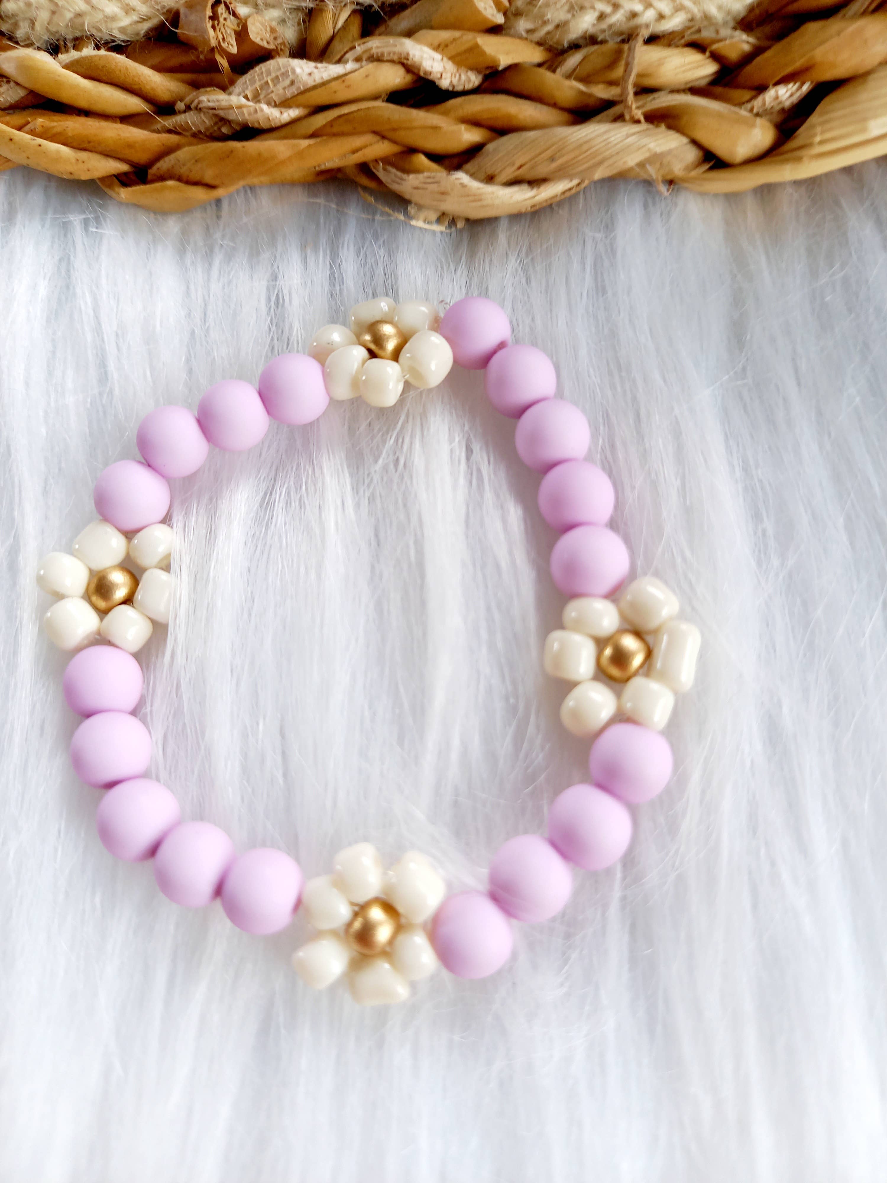 Daisy børnearmbånd i lilla