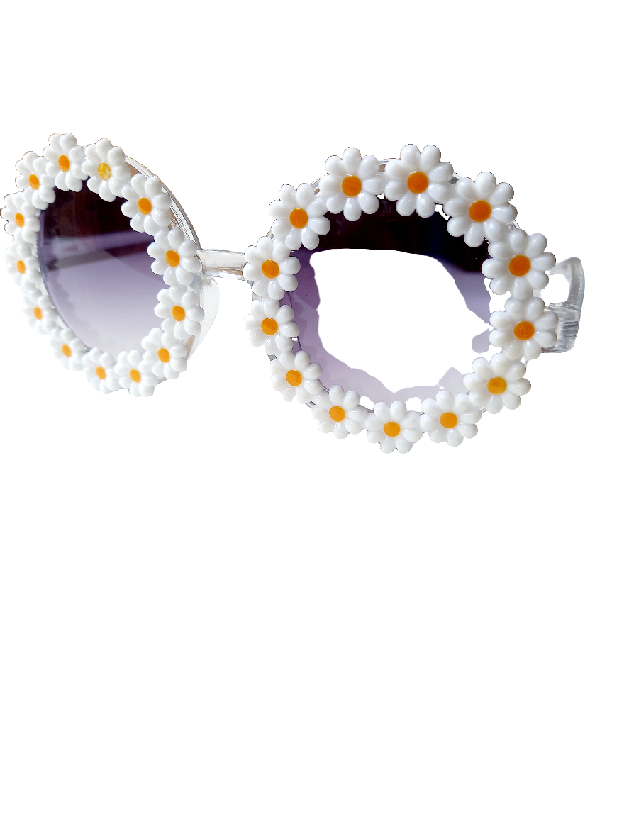 Kinderzonnebril Madelief hvid | solbriller