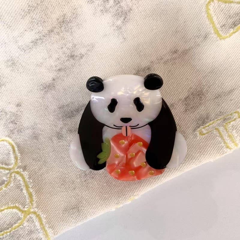 JUMBO PANDA JORDBÆR HÅRKLEMMER | 40H1079: Panda