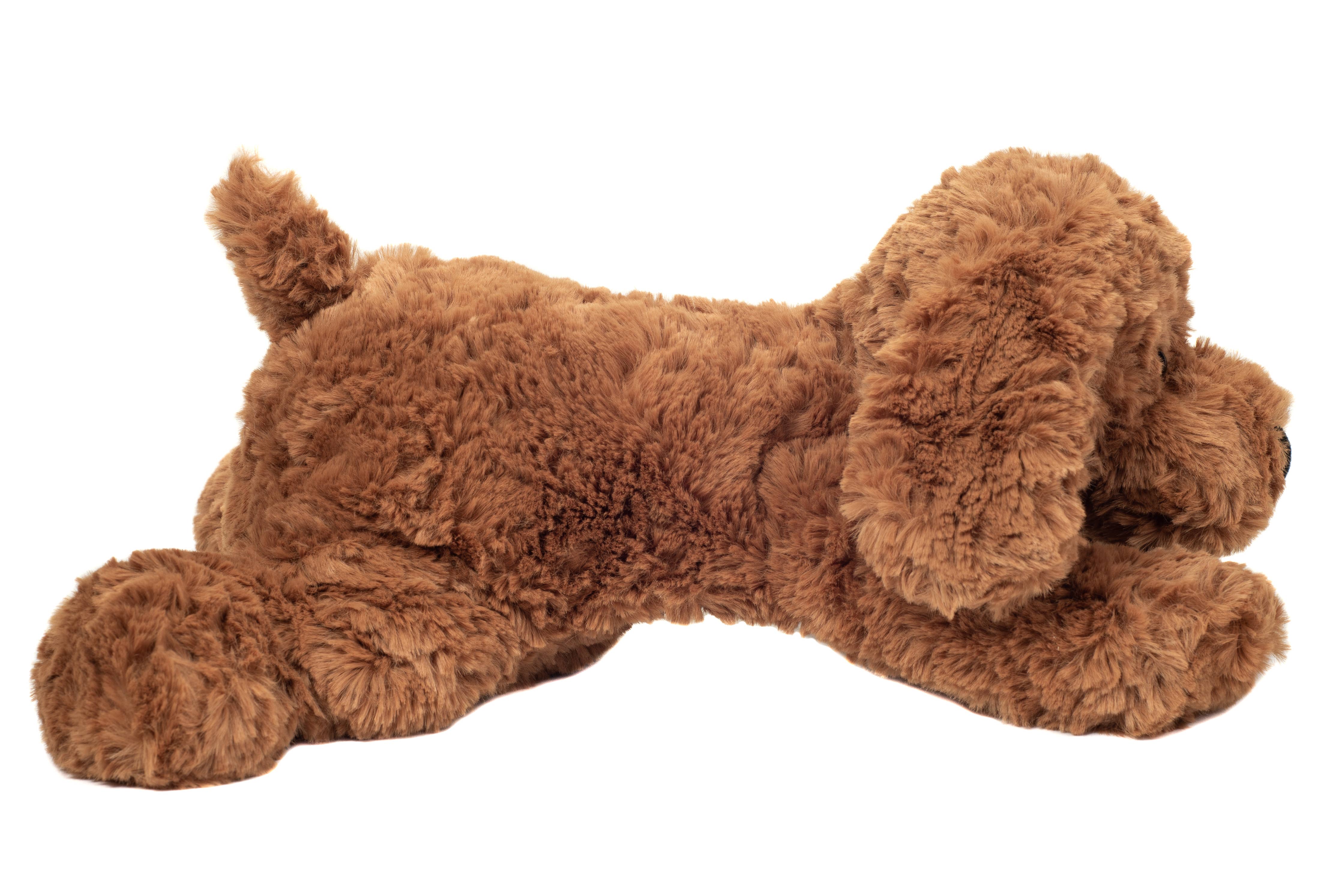 Blød brun bamsehund 28 cm – plysdyr – blødt legetøj